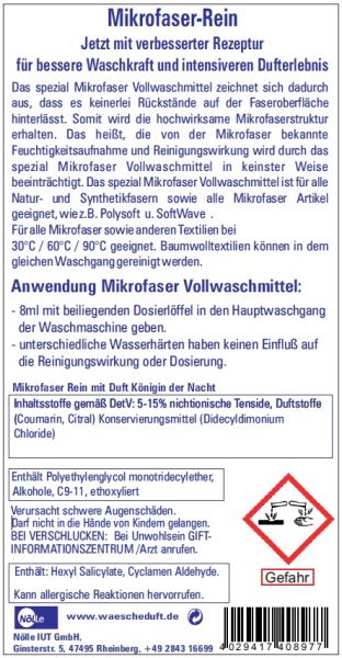 Mikrofaser Rein Spezial Vollwaschmittel Königin der Nacht Restposten